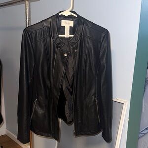 Style & Co. Black Leather Jacket